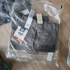 Workday Khakis, Straight Fit Size 36x34, Color Dark Pebble Brown